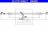 Linki hamulca postojowego - ATE LINKA HAMULCA 24.3727-0462.2 MERCEDES W140 S 300 TD 96-98 - miniaturka - grafika 1