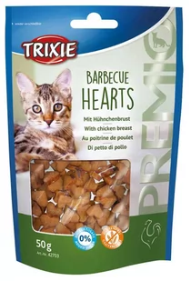 Trixie TRIXIE Przysmak dla kota PREMIO Barbecue Hearts 50g |Dwie saszetki karmy Happy Cat GRATIS! - Przysmaki dla kotów - miniaturka - grafika 1