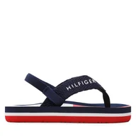 Buty dla chłopców - Sandały Tommy Hilfiger Flag Flap Flop T1B8-32917-0058 Granatowy - miniaturka - grafika 1