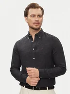 Koszule męskie - Tommy Hilfiger Koszula MW0MW34602 Czarny Regular Fit - miniaturka - grafika 1