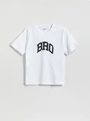 Koszulki dla chłopców - Reserved - T-shirt z nadrukiem - biały - miniaturka - grafika 1