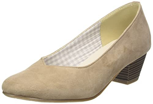 HIRSCHKOGEL Dziewczęce 3007810 czółenka, beżowy taupe 066, 35 EU