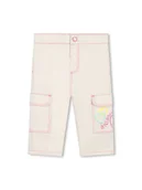 Spodenki dla niemowląt - Billieblush Bojówki w kolorze kremowym - miniaturka - grafika 1