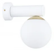 Lampy ścienne - Lemir Kinkiet Ente BIA 1x60W biały matowy + patyna O2810 K1 BIA - miniaturka - grafika 1