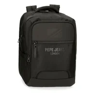 Plecaki - Pepe Jeans Bromley, plecaki, plecaki kabinowe, torby na ramię Joumma Bags, poliester, różne rozmiary, czarny, zielony, czerwony, szary, poliester., Czarny (Black), Talla única, Potrójny plecak - miniaturka - grafika 1
