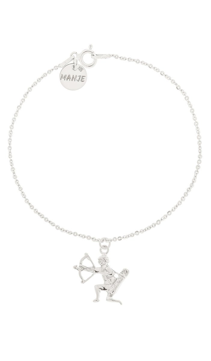 Srebrna bransoletka ze znakiem zodiaku Strzelec