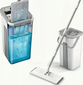 Miotły, szufle, mopy - Mop Promis Mop Płaski Obrotowy z Wyciskaczem i Wiadrem Dwukomorowym Ultramop Promis MS106N - miniaturka - grafika 1