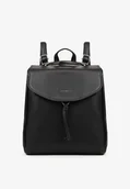 Plecaki - Czarny Mały Plecak z Ozdobnym Suwakiem i Rączką Dralzeri - miniaturka - grafika 1