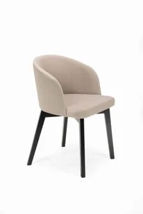 Flavio 2 krzesło tapicerowane bukowe beżowe nogi czarne - Krzesła - miniaturka - grafika 1