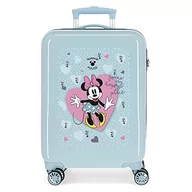 Walizki - Disney Minnie My Happy Place Walizka kabinowa Niebieski 38x55x20 cms Sztywne zapięcie z boku 34L 2 kg 4 koła Podwójne bagaż ręczny, niebieski, Maleta, Walizka kabinowa - miniaturka - grafika 1