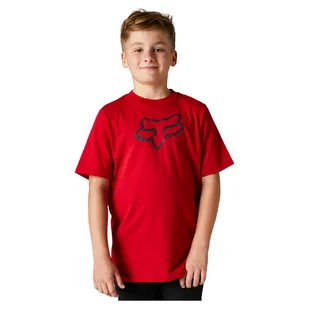 Koszulka T-Shirt FOX JUNIOR LEGACY FLAME, kolor czerwony rozmiar YS - Odzież motocyklowa - miniaturka - grafika 1