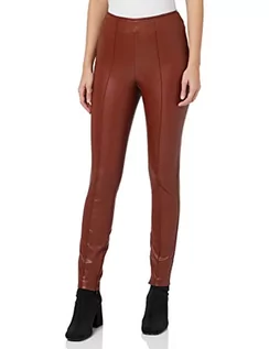 Legginsy - ONLY Damskie legginsy ONLPIPS ze sztucznej skóry OTW, Cherry Mahogany, S (2 sztuki) - grafika 1