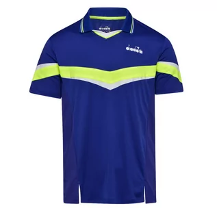 Koszulki sportowe męskie - Koszulka do tenisa z krótkim rekawem męska Diadora POLO SS blue/regista - grafika 1