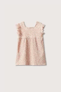 Sukienki - Mango Kids Kids sukienka dziecięca Lourdes kolor różowy mini prosta - grafika 1