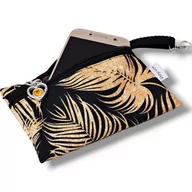 Etui na klucze - Etui na klucze etui na telefon saszetka portfelik złote pióra - miniaturka - grafika 1