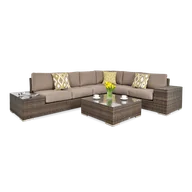 Meble ogrodowe - Narożnik technorattan AVOCADO Brown - miniaturka - grafika 1