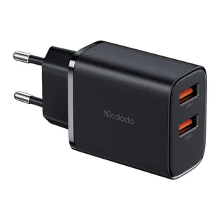 Ładowarka sieciowa Mcdodo CH-5070 USB-A*2, 12W (czarna) - Ładowarki do telefonów - miniaturka - grafika 1