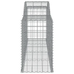 vidaXL Kosze gabionowe, 7 szt., 300x50x80/100 cm, galwanizowane żelazo - Ogrodzenia - miniaturka - grafika 6