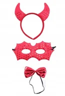 Dodatki do strojów karnawałowych - OPASKA KOSTIUM DIABEŁ HALLOWEEN - miniaturka - grafika 1