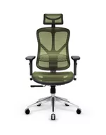 Fotele i krzesła biurowe - Fotel ergonomiczny Diablo V-Basic: czarno-zielony (1538), do biura, obrotowy - miniaturka - grafika 1