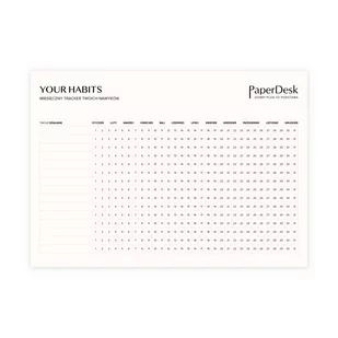 Tracker Nawyków – Planner W Wersji Do Zakreślania - Planery - miniaturka - grafika 1