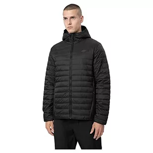4F Kurtka męska w dół, DEEP BLACK, XXL - Kurtki męskie - miniaturka - grafika 1