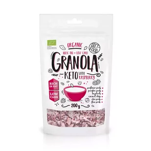 Diet-Food Bio Keto Granola with Raspberry 200 g Granola z malinami - Zdrowa żywność - miniaturka - grafika 1
