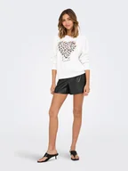 Bluzy damskie - ONLY Bluza w kolorze białym - miniaturka - grafika 1