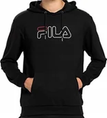 Bluzy męskie - BLUZA MĘSKA FILA LABAN CZARNA BAWEŁNA MEN ROZM. L - miniaturka - grafika 1