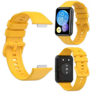 Pasek silikonowy Vanfone do Huawei Watch Fit 2, żółty - Akcesoria do smartwatchy - miniaturka - grafika 1
