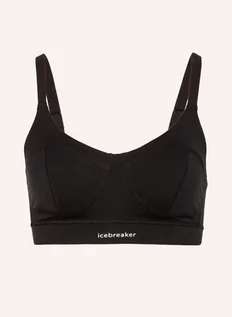 Biustonosze - Icebreaker Bielizna Funkcyjna-Bustier Queens Clasp Z Wełny Merino schwarz - grafika 1