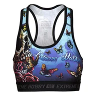 Bielizna sportowa damska - Stanik fitness cardio EXTREME HOBBY SKULL - miniaturka - grafika 1