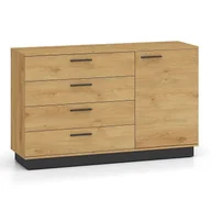 Komody - Komoda MODESTO 05 Dąb stylowy, czarny - miniaturka - grafika 1