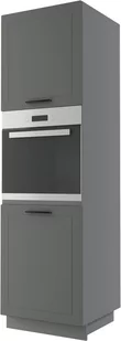 Bergamo Słupek Pod Zabudowę Piekarnika D14/Ru/2D Szary Mat - Meble kuchenne - miniaturka - grafika 1