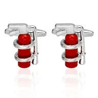 Spinki do mankietów i krawatów - SPINKI DO MANKIETÓW koszuli gaśnica dla strażaka - miniaturka - grafika 1