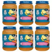 Gerber Obiadek schabik ze śliwką w warzywach dla niemowląt po 6 miesiącu zgrzewka 6 x 190 g - Dania dla dzieci - miniaturka - grafika 1