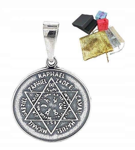Zawieszka Srebrna 925 Medalik Siedmiu Archaniołów Wisior Na Prezent