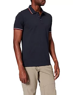 Koszulki męskie - CMP Męska koszulka polo Piquet w 100% bawełna T-shirt niebieski black blue 52 39D8367 - grafika 1