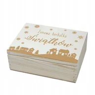 Pojemniki kuchenne - Pudełko na herbatę z grawerem Zimowa herbatka z nazwiskiem - miniaturka - grafika 1