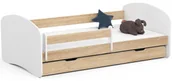 Łóżka dla dzieci i młodzieży - Skandynawskie łóżko dziecięce białe + dąb sonoma - Elea 5X 90x180 - miniaturka - grafika 1