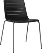 Krzesła - Resol Krzesło Skin 4 czarne podstawa czarna z tworzywa - miniaturka - grafika 1