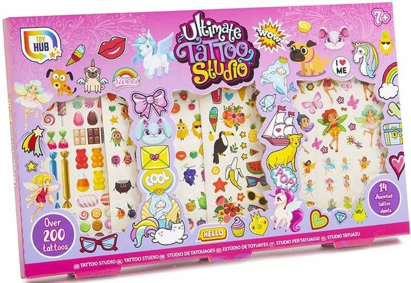 Zestaw Tatuaże Zmywalne Tymczasowe dla Dziewczynki +200