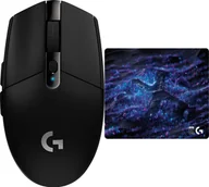 Myszki - Mysz Logitech G305 Lightspeed Czarna 910-005282 + Podkładka Logitech G640 SE 10th Anniversary 943-001335 - miniaturka - grafika 1