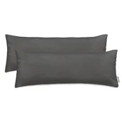 Poszewki na poduszki - Poszewka bawełniana DECOKING Amber, ciemnoszary, 40x145 cm, 2 szt. - miniaturka - grafika 1