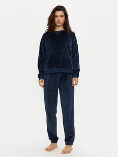 DKNY Piżama YI90034 Granatowy Relaxed Fit - Piżamy damskie - miniaturka - grafika 1