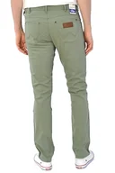 Spodnie męskie - SPODNIE MATERIAŁOWE WRANGLER GREENSBORO 803 REGULAR STRAIGHT DUSTY OLIVE - miniaturka - grafika 1