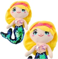 Maskotki i pluszaki - Pluszowa Syrenka Przytulanka Ogon W Cekiny Zielony 30cm LEAN Toys - miniaturka - grafika 1