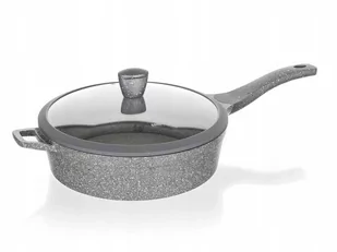 PATELNIA GŁĘBOKA z pokrywą ALUMINIUM 28 cm GRANITE - Patelnie - miniaturka - grafika 1