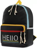 Plecaki szkolne i tornistry - Plecak szkolny młodzieżowy dla chłopca i dziewczynki czarny z napisem jednokomorowy - miniaturka - grafika 1