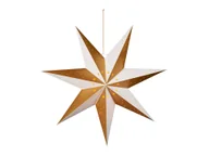 Ozdoby bożonarodzeniowe - LIVARNO home Papierowa gwiazda bożenarodzeniowa LED (Kremowobiały/złoty) - miniaturka - grafika 1